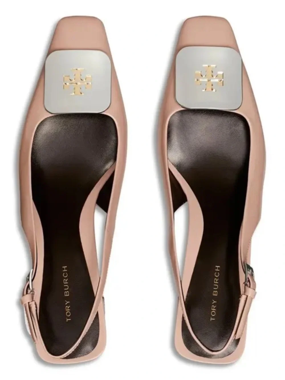 Tory Burch Georgia Slingback Pumps In Pink Patent Leather Size 9M